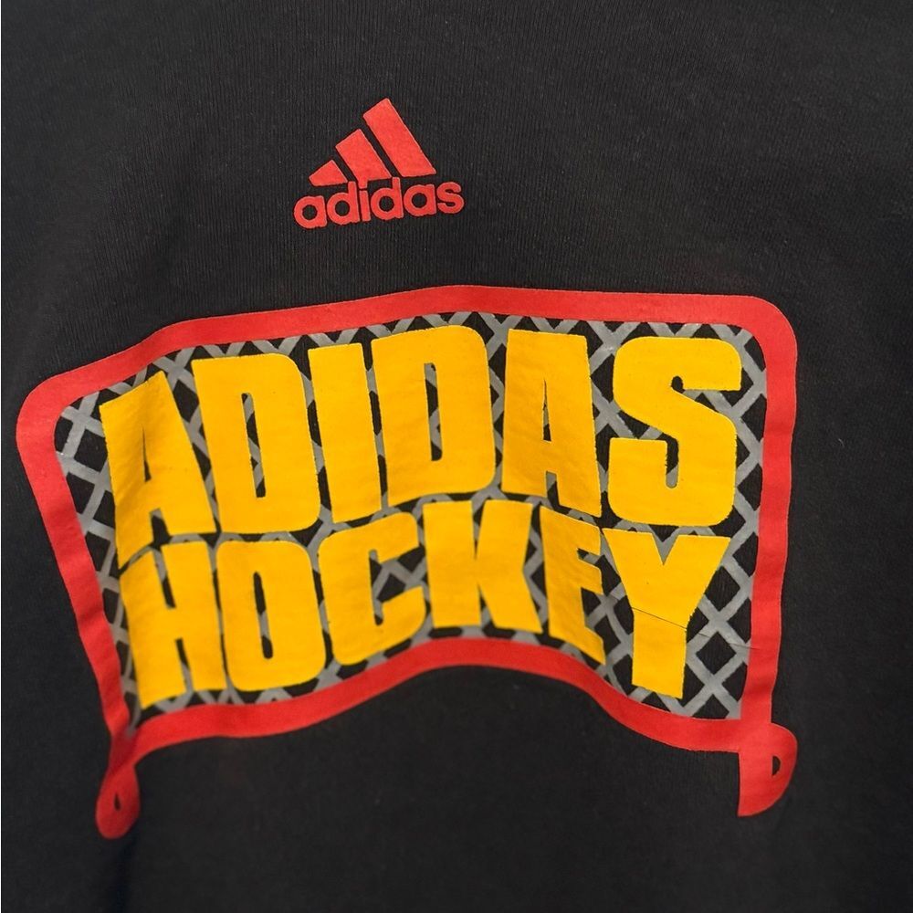 ADIDAS BRAND, Black Hockey Hoodie/Sweatshirt, Sz Men’s (Small) Clothing - Picture 2 of 6
